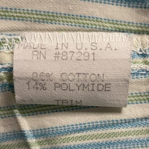 Johnny Was Striped Adjustable Drawstring Balloon Skirt Size 14 | Cotton Blend - Picture 13 of 16